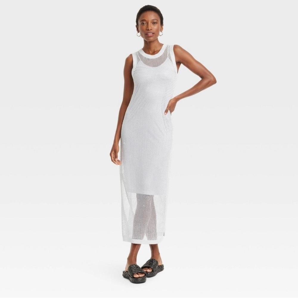 a new day Silver Textured Midi Dress